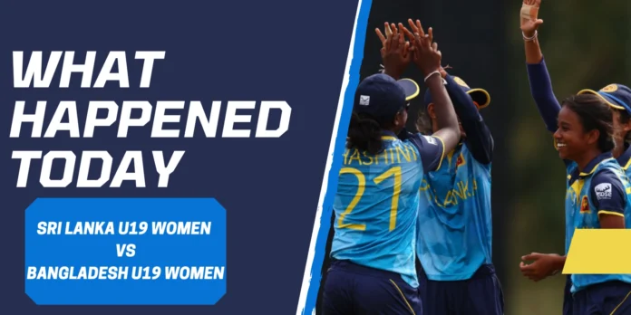 Sri Lanka Beat Bangladesh for First Win in Women's U19 Tri-Series!
